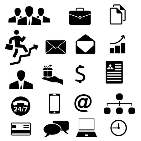 Set of business icon isolated onw hite background, illustrationのイラスト素材