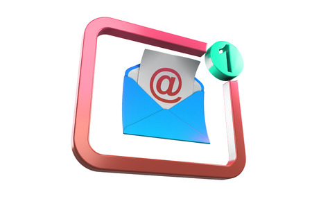 New message icon red blueの写真素材