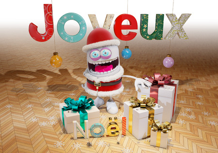 Merry Christmas, 3d renderingの写真素材