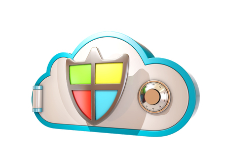 cloud computing security, 3d renderingの写真素材