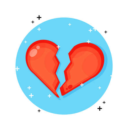 Broken heart icon designのイラスト素材