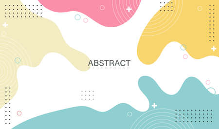 Colorful memphis design backgroundのイラスト素材