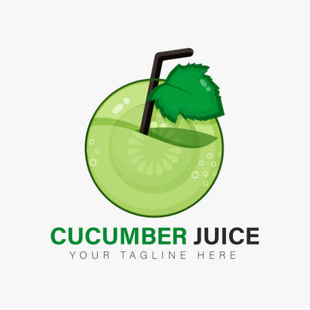 Cucumber juice designのイラスト素材
