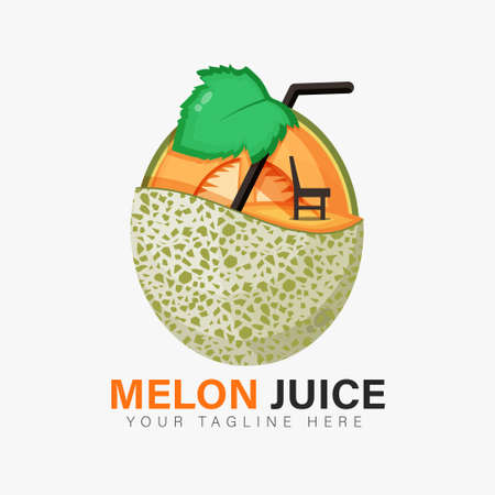 Melon juice designのイラスト素材