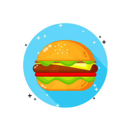 Burger icon vector designのイラスト素材