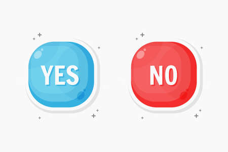 Yes and no button icon designのイラスト素材
