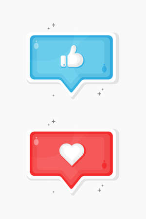 Social media like and favorite icons designsのイラスト素材