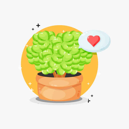 Potted plant vector designのイラスト素材
