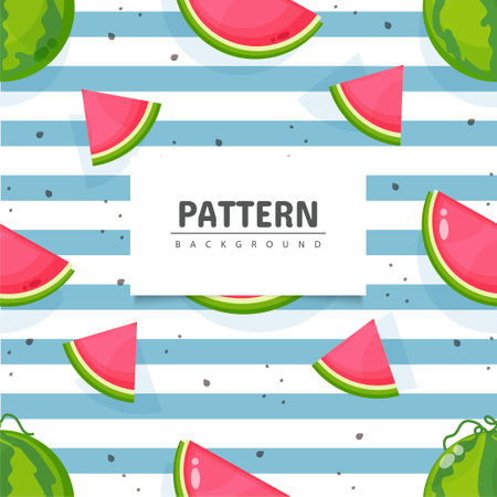 Seamless watermelon fruit pattern designのイラスト素材