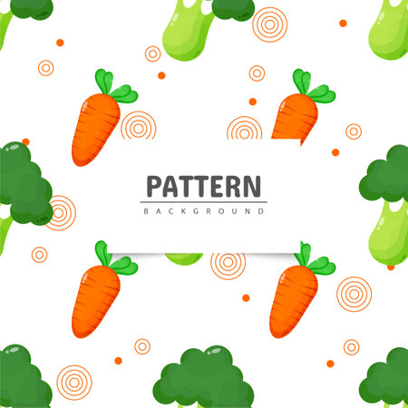 Broccoli and carrot seamless patternのイラスト素材