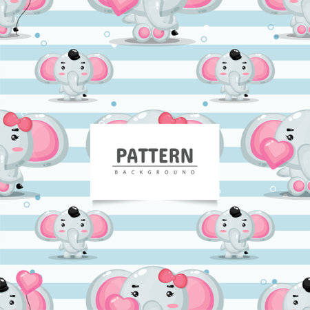 Seamless pattern elephant designのイラスト素材