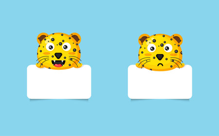 Cute leopard photo framesのイラスト素材