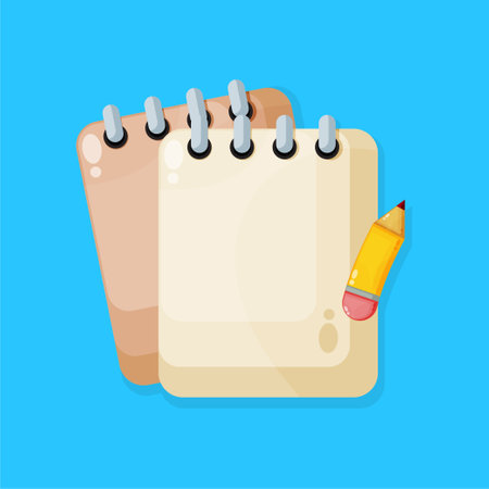 Notebook with a pencil iconのイラスト素材