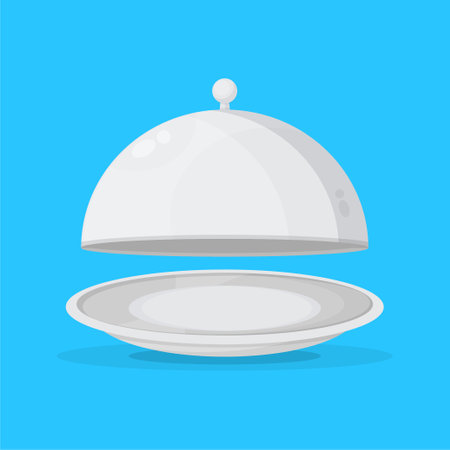 Illustration of a cloche restaurant iconのイラスト素材