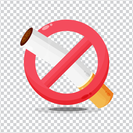 No smoking icon on blank backgroundのイラスト素材