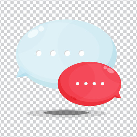 Speech bubbles icon on blank backgroundのイラスト素材