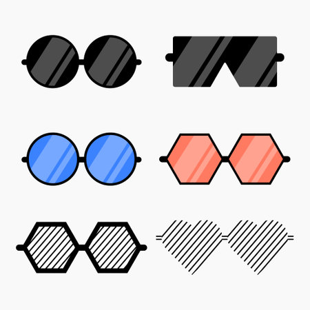 Glasses set designのイラスト素材