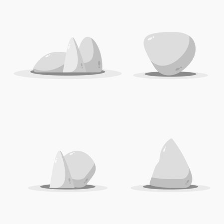 Stone design illustration setのイラスト素材