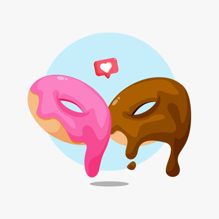Dessert icon illustration. donut food iconのイラスト素材