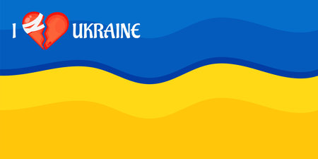 Pray for ukraine and ukraine flag praying conceptのイラスト素材