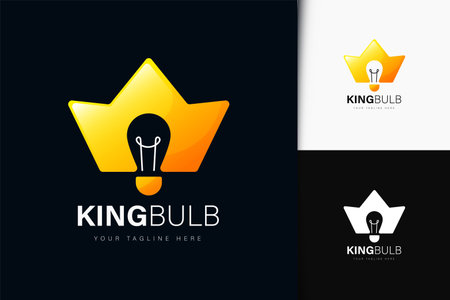King bulb logo design with gradientのイラスト素材