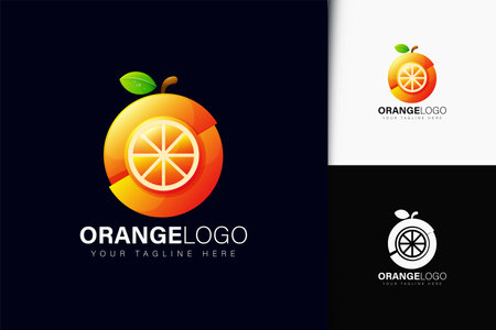 Orange logo design with gradientのイラスト素材