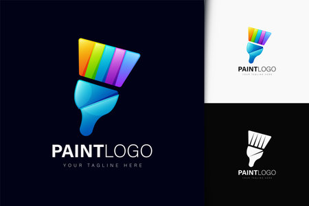 Paint logo design with gradientのイラスト素材