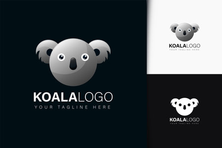 Koala logo design with gradientのイラスト素材