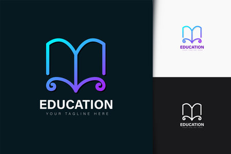Education logo design with gradientのイラスト素材