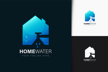 Home water logo designのイラスト素材