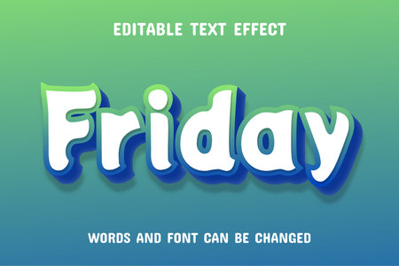 3d text effect editableのイラスト素材
