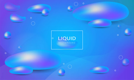 Abstract blue gradient background with fluid shapesのイラスト素材