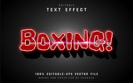 Boxing text effect with red gradientのイラスト素材