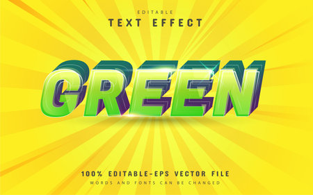 Green text effect designのイラスト素材