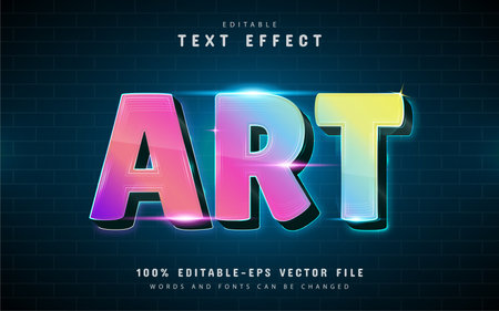 Colorful art text effectのイラスト素材