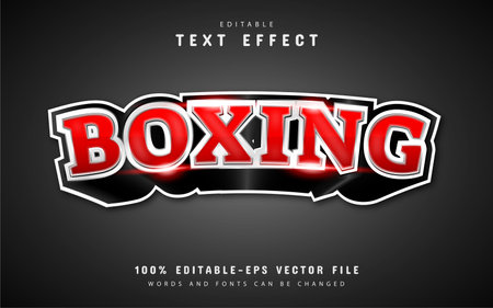 Boxing text effectのイラスト素材