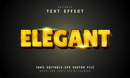 Elegant text effect with gold colorのイラスト素材