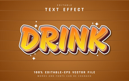 Drink text effectのイラスト素材