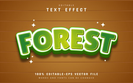 Forest text effectのイラスト素材
