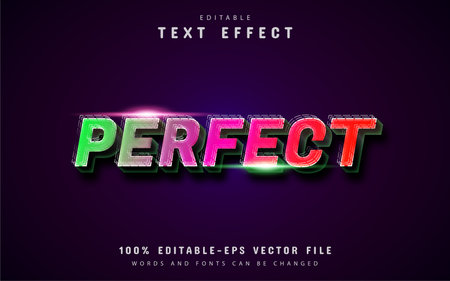 Perfect text, gradient style text effectのイラスト素材