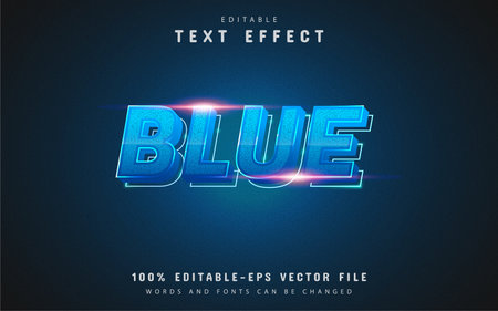 3d blue text effectのイラスト素材