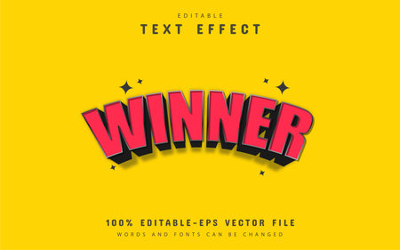 3d winner text effectのイラスト素材