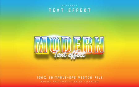 Modern colorful text effectのイラスト素材