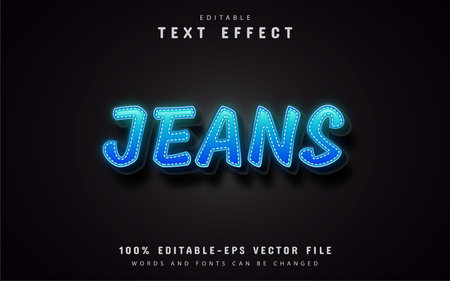 Jeans text effectのイラスト素材