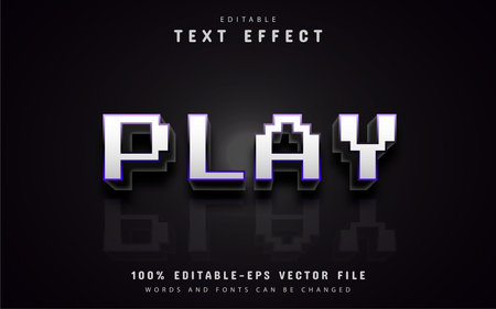 White pixel text effectのイラスト素材