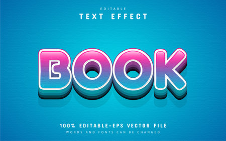 Book text, cartoon style text effectのイラスト素材