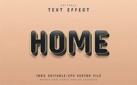 Home retro style text effectのイラスト素材