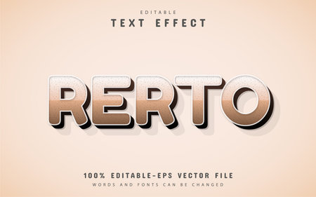 Retro text effect editable 3dのイラスト素材