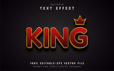 King text effect editableのイラスト素材