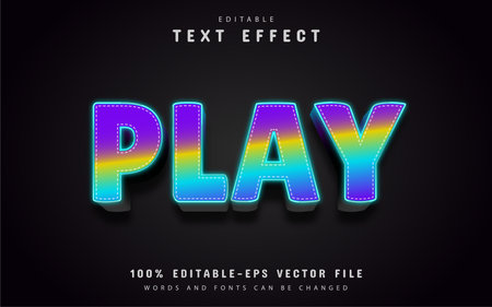 Play text, editable 3d text effectのイラスト素材